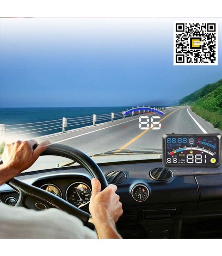 ស្លាយកុងទ័រ OBD II ទំហំ 5.5 អុីញ / 5.5"OBD II Car Head Up Display