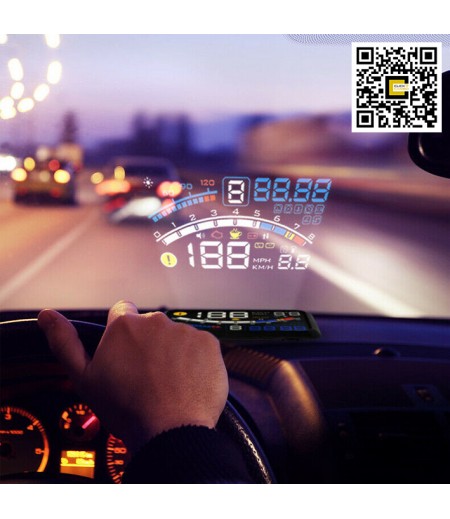 ស្លាយកុងទ័រ OBD II ទំហំ 5.5 អុីញ / 5.5"OBD II Car Head Up Display