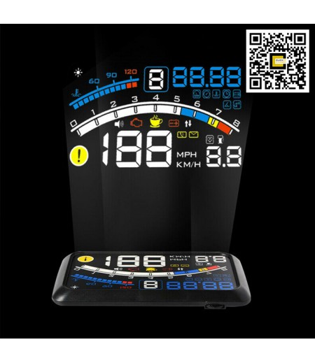 ស្លាយកុងទ័រ OBD II ទំហំ 5.5 អុីញ / 5.5"OBD II Car Head Up Display