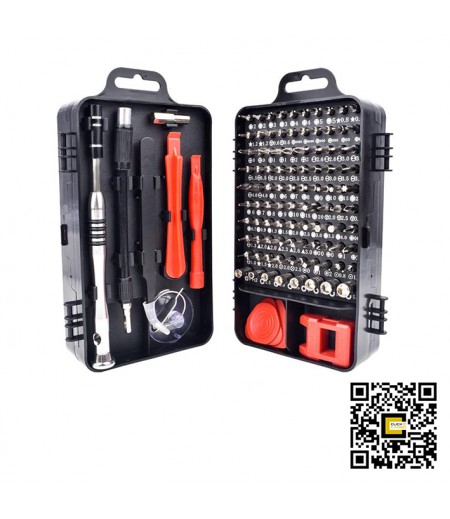 ឈុតទួណាវីសមាន១១០មុខ / multipurpose screwdriver set with 110 pieces (Model: mss110)